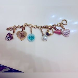 Vintage gold juicy couture charm bracelet